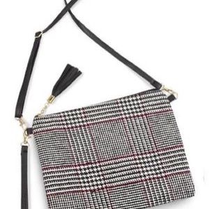 Plaid crossbody purse/clutch